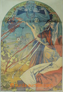 84541 - 1925 MUCHA Alfons, color lithographic poster, allegory Homel