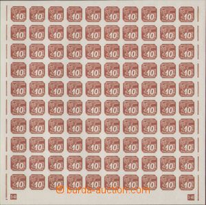 84616 - 1939 Pof.NV5, Pigeon-issue 10h red, whole counter sheet with