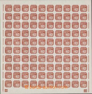 84617 - 1939 Pof.NV5, Pigeon-issue 10h red, whole counter sheet with