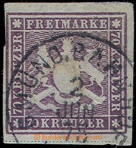 84706 - 1875 Mi.42  Coat of arms 70Kr, repaired, mark Rieger, CDS GM