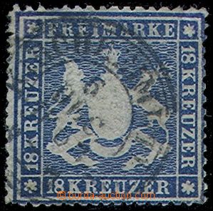 84707 - 1862 Mi.20, Coat of arms 18Kr, mark Rieger, common quality, 