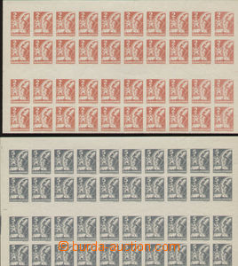 84739 - 1945 Pof.354-356Ms(4), Košické, částí archů s 10ks 4-z