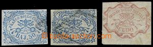84777 - 1852-64 comp. 3 pcs of stamps, Mi.10/I. + II., Mi.11, Coat o