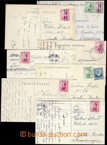 84910 - 1932 comp. 7 pcs of Ppc Spanish towns, various franking main