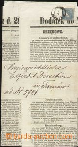 84921 - 1856 celý dodatek polských novin CZAS, vyfr. zn. Mi.6, typ