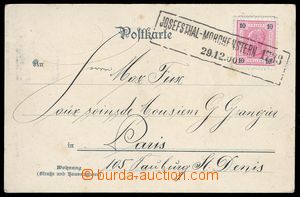 84944 - 1900 pohlednice zaslaná do Paříže, rámečkové razítko