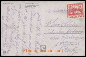 85031 - 1919 pohlednice zaslaná ze Žiliny do Prahy, provizorní ř