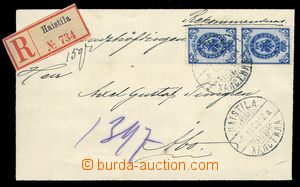 85033 - 1900 R-dopis zaslaný ve Finsku jako tiskopis, vyfr. zn. 20p