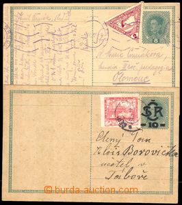 85065 - 1918-19 CDV1, Large Monogram - Charles, uprated with stamp H