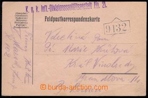 85138 - 1915 lístek polní pošty zaslaný ze Slavonie do Čech, ma