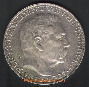 85363 - 1927 GERMANY  annual medal Hindenburg 1847-1927, Ag, 36mm, g