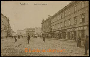 85449 - 1909 PROSTĚJOV - fotopohlednice, náměstí, obchody, lidé