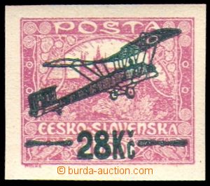 85503 - 1920 Pof.L3, I. provisional air mail stmp. 28Kč/1000h rose,