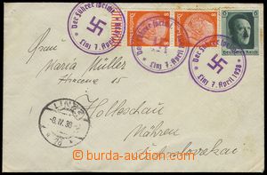 85526 - 1938 dopis do ČSR vyfr. německými známkami Hindenburg 8P