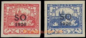85547 -  Pof.SO(4)N, (8)N, comp. 2 pcs of stamps, 10h red and 25h bl