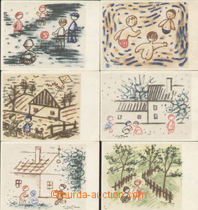85627 - 1935 ČAPEK Josef, Děti, soubor 12ks pohlednic, nakl. KLU, 