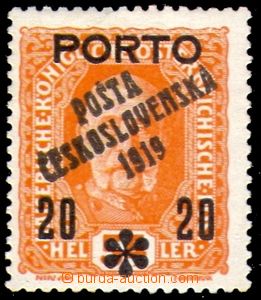 85652 -  Pof.87 postage-due 20/54h, overprint PORTO, type I (marked)