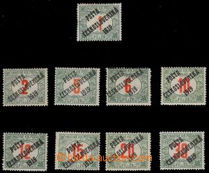 85656 -  Pof.131-139, Postage due stmp - red numerals, complete set,