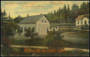 85717 - 1910 VĚSTÍN - údolí řeky Svratky, škola; prošlá, leh