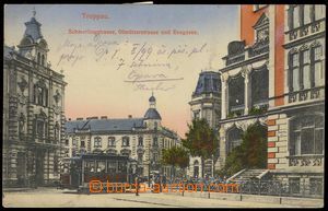 85729 - 1915 OPAVA (Troppau) - náměstí, tramvaj; prošlá, dobrý