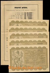 85871 - 1923 CZECHOSLOVAKIA 1918-39  comp. 5 pcs of tickets, raffle,
