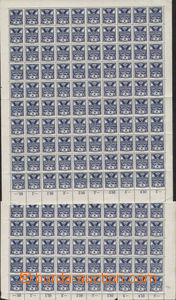 85915 -  Pof.143A, 5h blue, whole printing sheet, also with lower bl