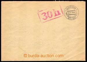 85997 - 1945 BRAILLE MAIL  unpaid letter, address written blind type