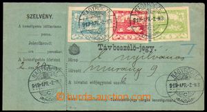 86268 - 1919 maďarský formulář pro služební telefonní hovory 