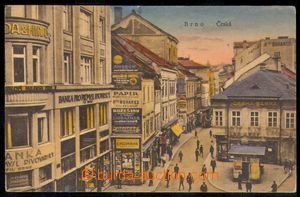 86285 - 1923 BRNO  - Česká ulice, obchody, lidé, prošlá, odřen