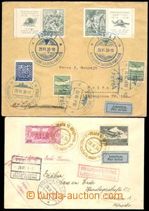 86321 - 1934-38 comp. 2 pcs of airmail letters:  1) to Germany with 