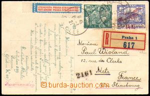 86344 - 1921 I.emise, R+Let-pohlednice adresovaná do Metz via Stras