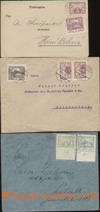 86462 - 1919 comp. 3 pcs of entires sent in/at postal rate II and fr
