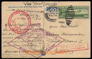 86534 - 1930 USA  pohlednice do Německa přepravená vzducholodí G