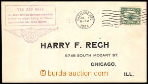 86537 - 1924 Let-dopis do Chicaga, vyfr. leteckou zn. Mi.286, SR Che
