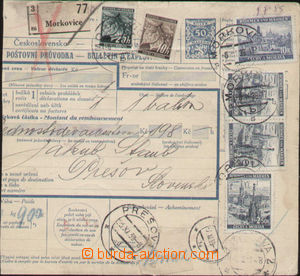 86555 - 1939 international dispatch note without posting cut, Czecho