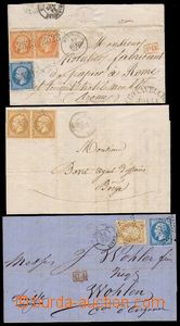 86600 - 1863-67 comp. 3 pcs of classic folded letters, nice franking
