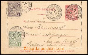86606 - 1900 letter-card Mi.K11, uprated with stamp Mi.11 and 12, CD
