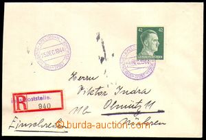 86761 - 1944 DIENSTPOST NIEDERLANDE  R-dopis do ČaM, vyfr. zn. Mi.A