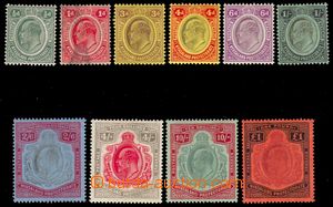 86775 - 1908 Mi.1-10, complete set incl. values 1£;, only cheap