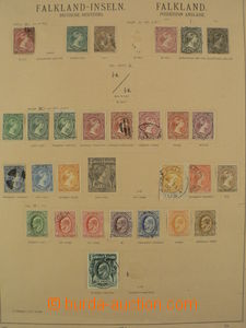 86795 - 1878-1918 FALKLAND ISL.  sbírka 40ks známek, obsahuje mj. 