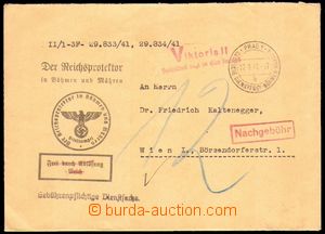 86889 - 1941 service letter office Reichsprotektora sent by German S