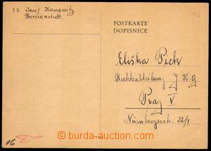 86892 - 1942 C.C. TEREZIN-THERESIENSTADT    correspondence card with
