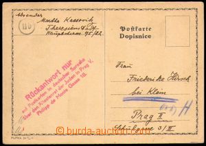 86894 - 1944 C.C. TEREZIN-THERESIENSTADT    correspondence card, red
