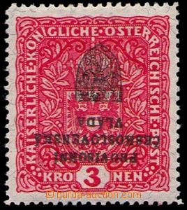 86948 - 1918 Pof.RV17a, Prague overprint I. (Small Emblem), 3 Koruna