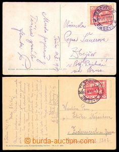87015 - 1919 ŠNEJDÁRKOVO TAŽENÍ, sestava 2ks pohlednic Těšína