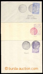 87024 - 1913 comp. 3 pcs of various postal stationery covers with pr