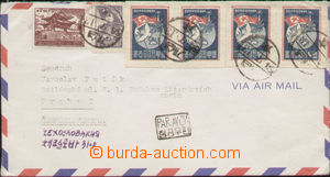 87029 - 1954 Let-dopis do ČSR, šestiznámková frankatura, pouze k