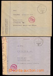 87038 - 1944 ITÁLIE  2ks dopisů odeslaných přes FP 22182-C, DR F