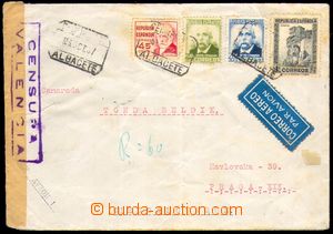 87042 - 1937 ŠPANĚLSKO / INTERBRIGÁDY cenzurovaný letecký dopis