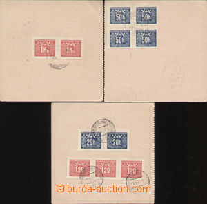 87070 - 1947 sestava 3ks poštovních platebních poukázek ředitel